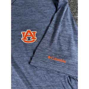 Columbia Auburn Tigers Tech Trail Polo Omni-Shade Blue Men's XXL